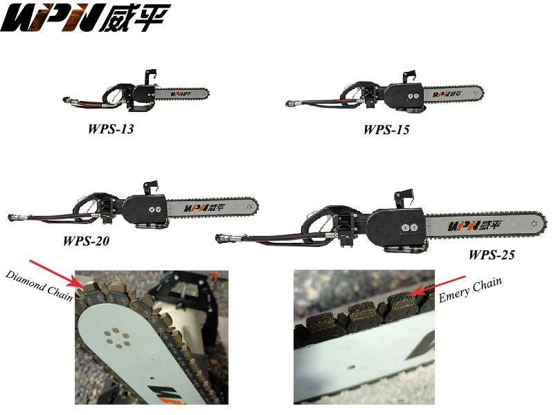 Powerful Portable Diamond Chain Saw Cutting Stone Concrete